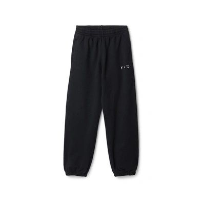Off-white Off White Logo Patch Jogger Trousers In Black