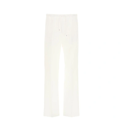 Valentino Cotton Trousers In White