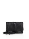 REBECCA MINKOFF WOMEN'S SMALL LOVE CHEVRON QUILTED LEATHER CROSSBODY BAG,0400092603658