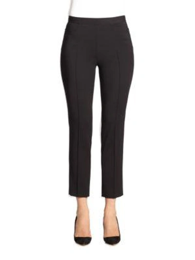 Akris Punto Ferry High-waist Straight-leg Cropped Jersey Pants In Black