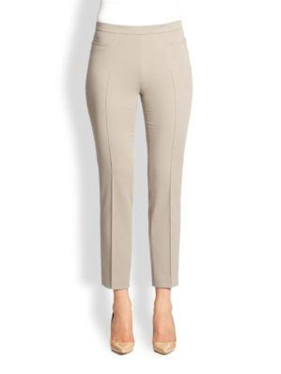 Akris Punto Franca Pressed-crease Trousers In Neutral