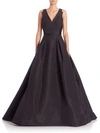 CAROLINA HERRERA FLARED SILK GOWN