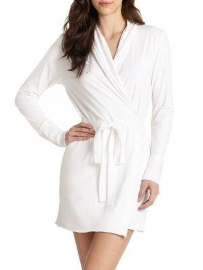 Skin Organic-cotton-towelling Dressing Gown In White