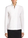 AKRIS WOMEN'S STAND COLLAR POPLIN BLOUSE,449698899679