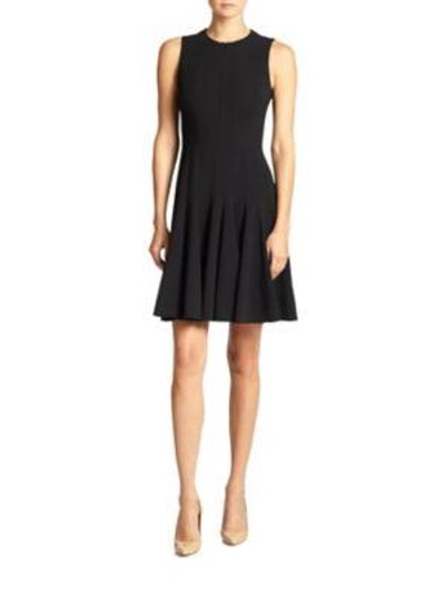 Akris Double-face Flare Dress In Black