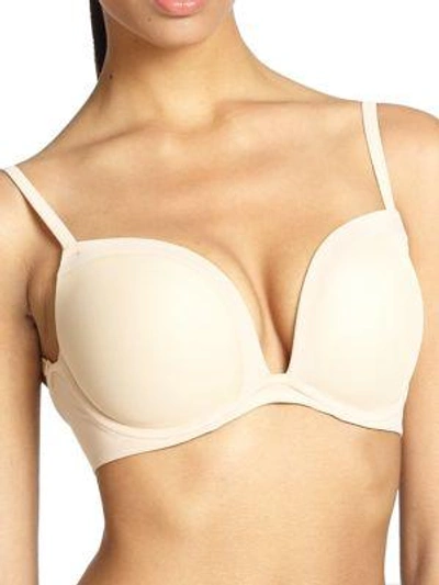 Le Mystere Women's Infinite Possibilites Plunge Push-up Bra In Almond