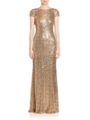 BADGLEY MISCHKA SEQUIN GOWN,409611249905