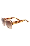 OSCAR DE LA RENTA 53MM EXTREME SQUARE LARGE GLAM SUNGLASSES