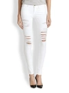 FRAME LE COLOR MID-RISE SKINNY DISTRESSED JEANS,415301363639
