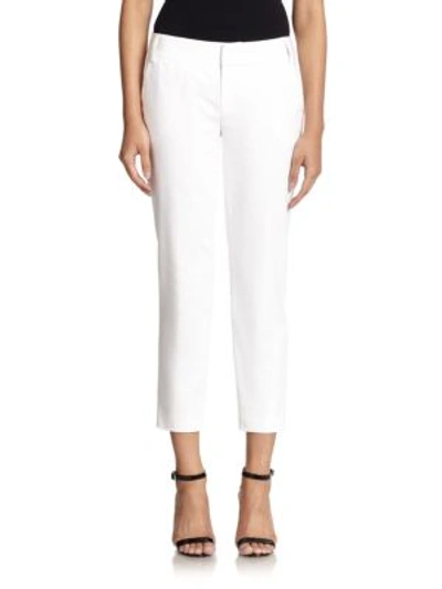 Alice And Olivia Stacey Slim Trouser In White