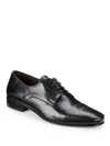 Bruno Magli Men's Martico Leather Cap-toe Dress Shoes In Black