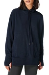 Sweaty Betty Liberate Luxe Fleece Hoodie In Navy Blue