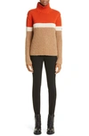 MONCLER COLORBLOCK WOOL BLEND SWEATER