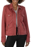 Kut From The Kloth Amanda Boxy Jacket - Front Flap Pockets In Bordeaux In Blue