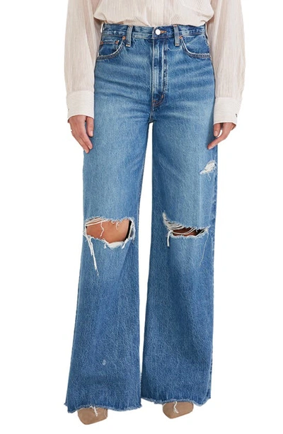 Etica Devon Flare Jeans In Beige