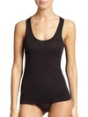 Skin Raisa Pima Cotton Ribbed Tank In Black