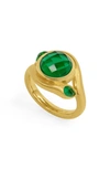 Dean Davidson Eterna Ring In Green Garnet/ Gold