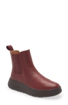 Fitflop F-mode Leather Flatform Chelsea Boot In Plummy