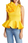 NIKKI LUND COCO SLEEVELESS PEPLUM TOP