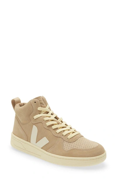 Veja V-15 High-top Sneakers In Sand