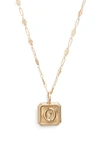 Miranda Frye Harlow Initial Pendant Necklace In Gold - O