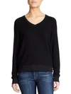 Wildfox Deep V-neck Baggy Beach Jumper Pullover In Jet Black