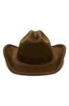 Wyeth Mcgraw Brushed Wool Cowboy Hat In Tobacco