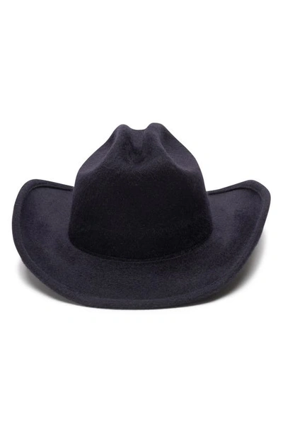 Wyeth Mcgraw Brushed Wool Cowboy Hat In Black