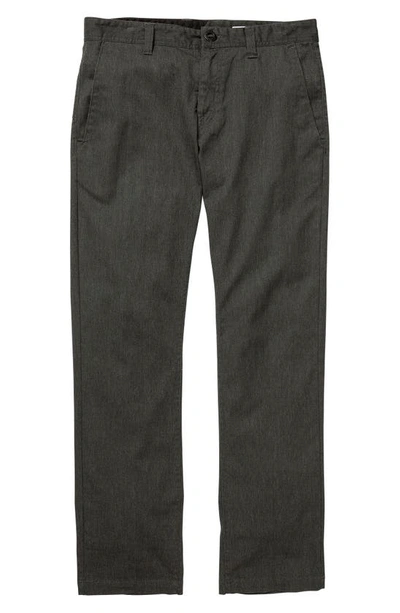 Volcom Frickin Modern Fit Stretch Chino Trousers In Grey