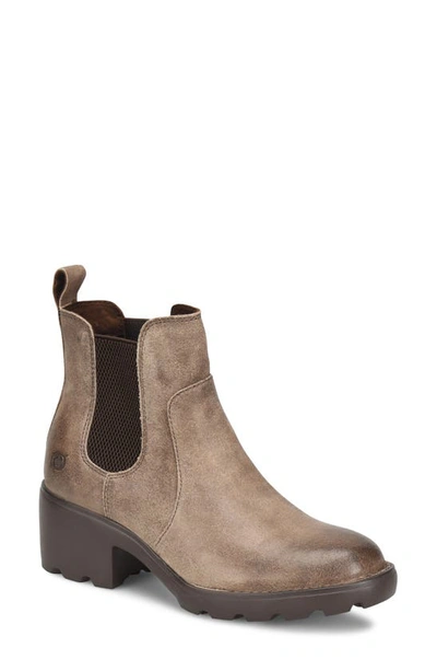 Brn Graci Chelsea Boot In Taupe Distressed