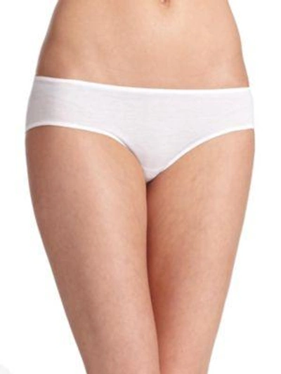 Hanro Cotton Seamless High-cut Full Brief In White