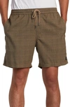 Rvca Escape Suiting Shorts In Wood