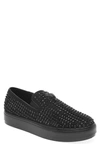 Kurt Geiger London Laney Crystal Stud Platform Slip-on Sneaker In Black