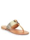 JOIE Nice Metallic Leather Thong Sandals