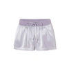 Pj Harlow Mikel Satin Boxer Short With Draw String In Lavender In Purple