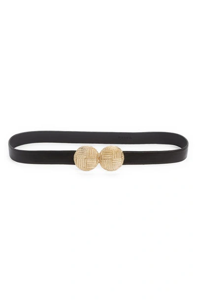 Raina Milo Leather Belt In Black/ Gold