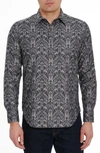 Robert Graham Highland Long Sleeve Woven Shirt In Grey