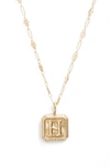 Miranda Frye Harlow Initial Pendant Necklace In Gold - H
