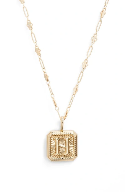 Miranda Frye Harlow Initial Pendant Necklace In Gold - H