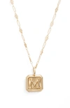 Miranda Frye Harlow Initial Pendant Necklace In Gold