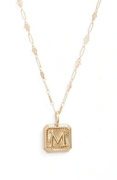 Miranda Frye Harlow Initial Pendant Necklace In Gold - M