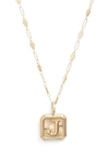 Miranda Frye Harlow Initial Pendant Necklace In Gold - J