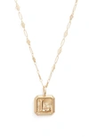Miranda Frye Harlow Initial Pendant Necklace In Gold - L