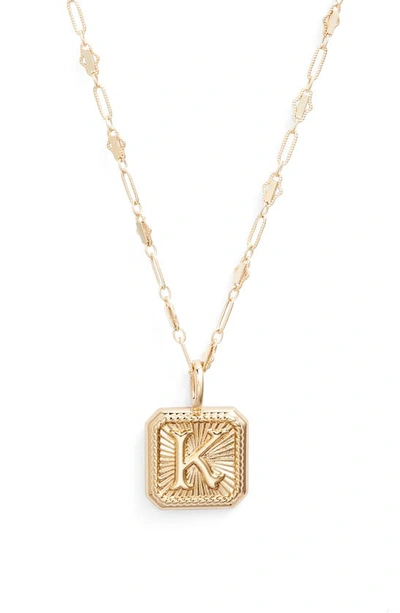 Miranda Frye Harlow Initial Pendant Necklace In Gold - K