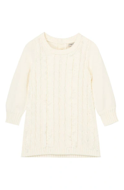 Habitual Babies' Cable Jumper Dress In Off-white