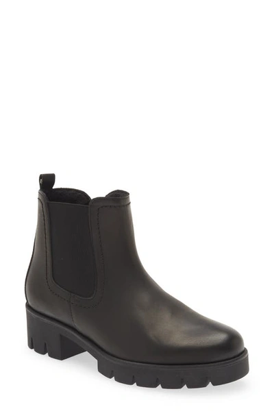 Gabor Platform Chelsea Boot In Black