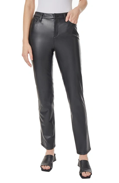 Jones New York Lexington Faux Leather Pants In Jones Black