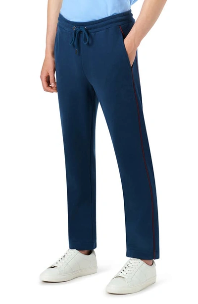 Bugatchi Comfort Drawstring Cotton Joggers In Opal Blue
