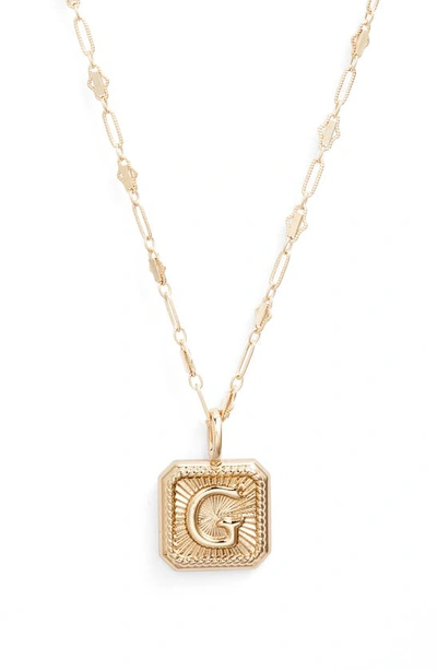 Miranda Frye Harlow Initial Pendant Necklace In Gold - G