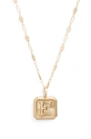Miranda Frye Harlow Initial Pendant Necklace In Gold - F